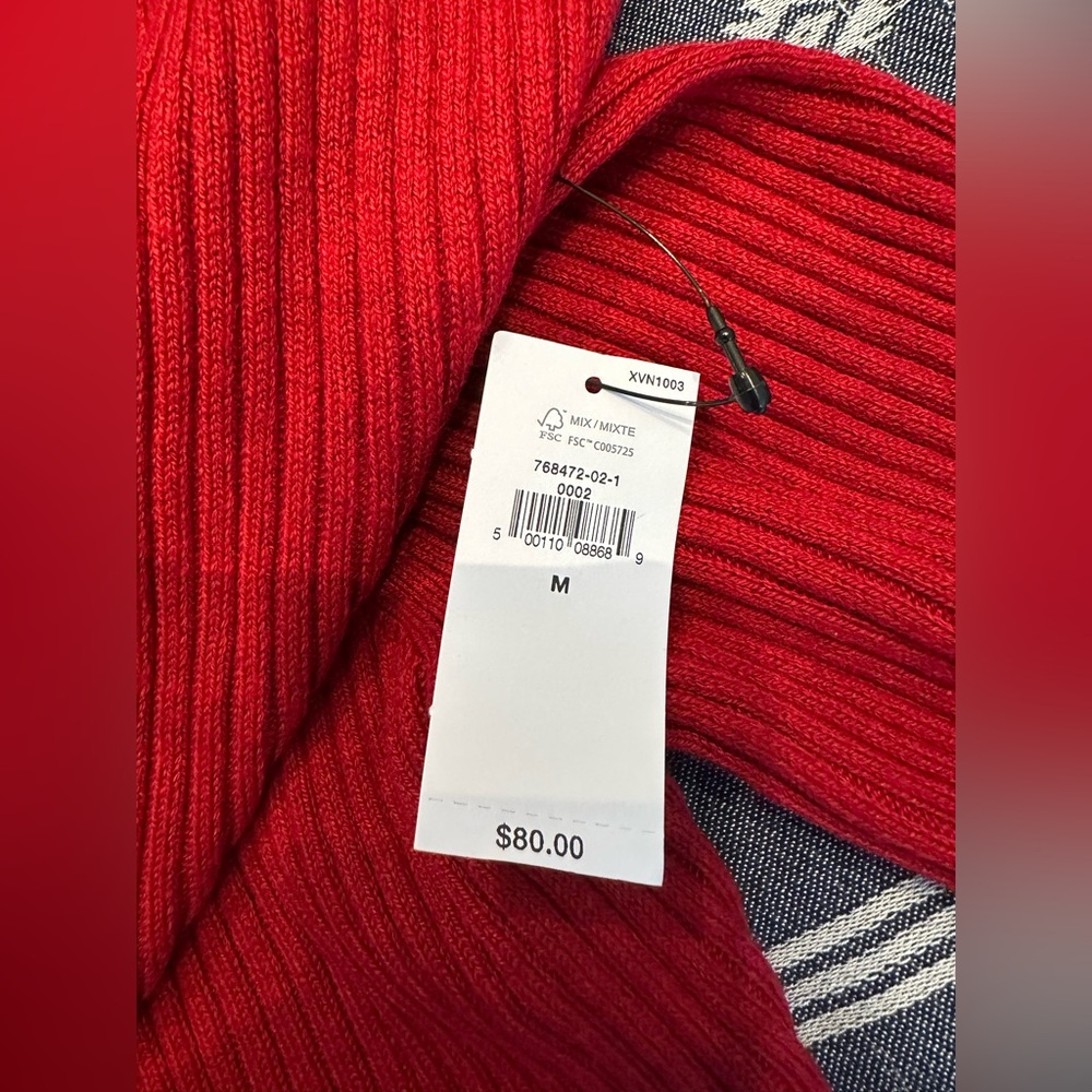 Banana Republic Red Off The Shoulder Sweater - Picture 9 of 9
